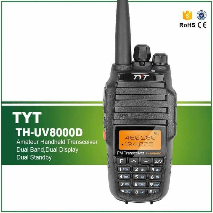 Рация двухдиапазонная TYT TH-UV8000D,3600 мА ч,10 Вт
